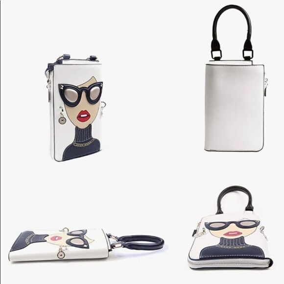 Cute Big Glasses Face Clutch‎ Purse RED ONLY - Picture 8 of 12